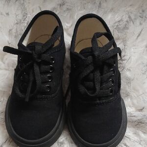 New Vans Black Canvas Sneakers